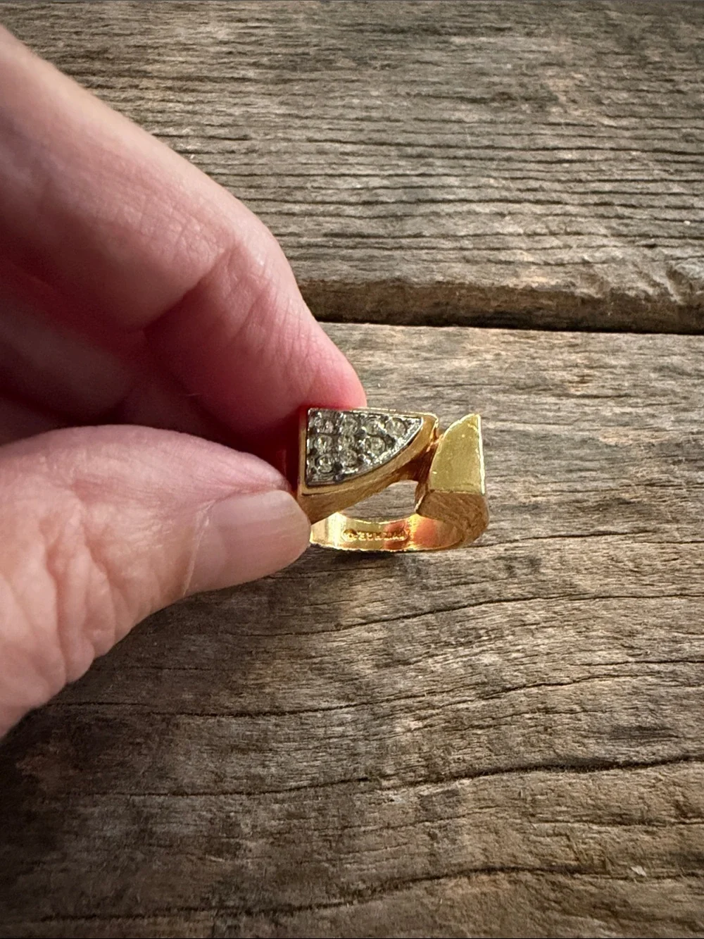 Mens/Womens art deco 18kt GF ring